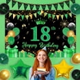 thumbnail image 3 of 40th Birthday Decoration Green, Happy 40th Birthday Banner for Women Men, 40th Birthday Balloons Green and Black 40th Birthday Bunting Flag Gold 40 Foil Balloon for Her Him 40 Year Old Birthday, 3 of 6