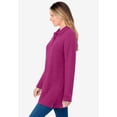 thumbnail image 3 of Woman Within Plus Size Long-Sleeve Polo Shirt, 3 of 6