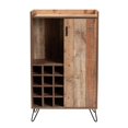 thumbnail image 3 of Baxton Studio Mathis Meuble à Vin Finition Bois Brun et Noir, 3 of 10
