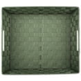 thumbnail image 4 of Nylon Bin Basketweave Olive Trapezoid 13x15x5 Set/2, 4 of 7