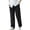 Black, variant on Men's Casual Pants Lightweight Beach Relaxed Fit Elastic Waist Yoga Summer Trousers for Everyday Comfort Beige L