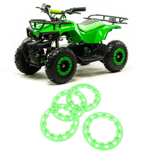 ATV Moyeu de Roue Résistant aux Rayures Couvercle de Moyeu en Plastique Universel pour Kart 8 Pouces 4 Pcs