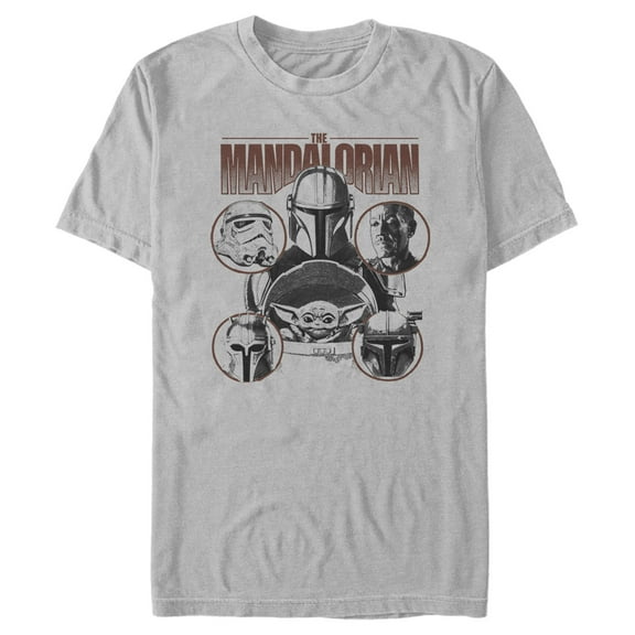 Men's Star Wars: The Mandalorian Odds-on Favorite  Graphic Tee Silver 2X Large