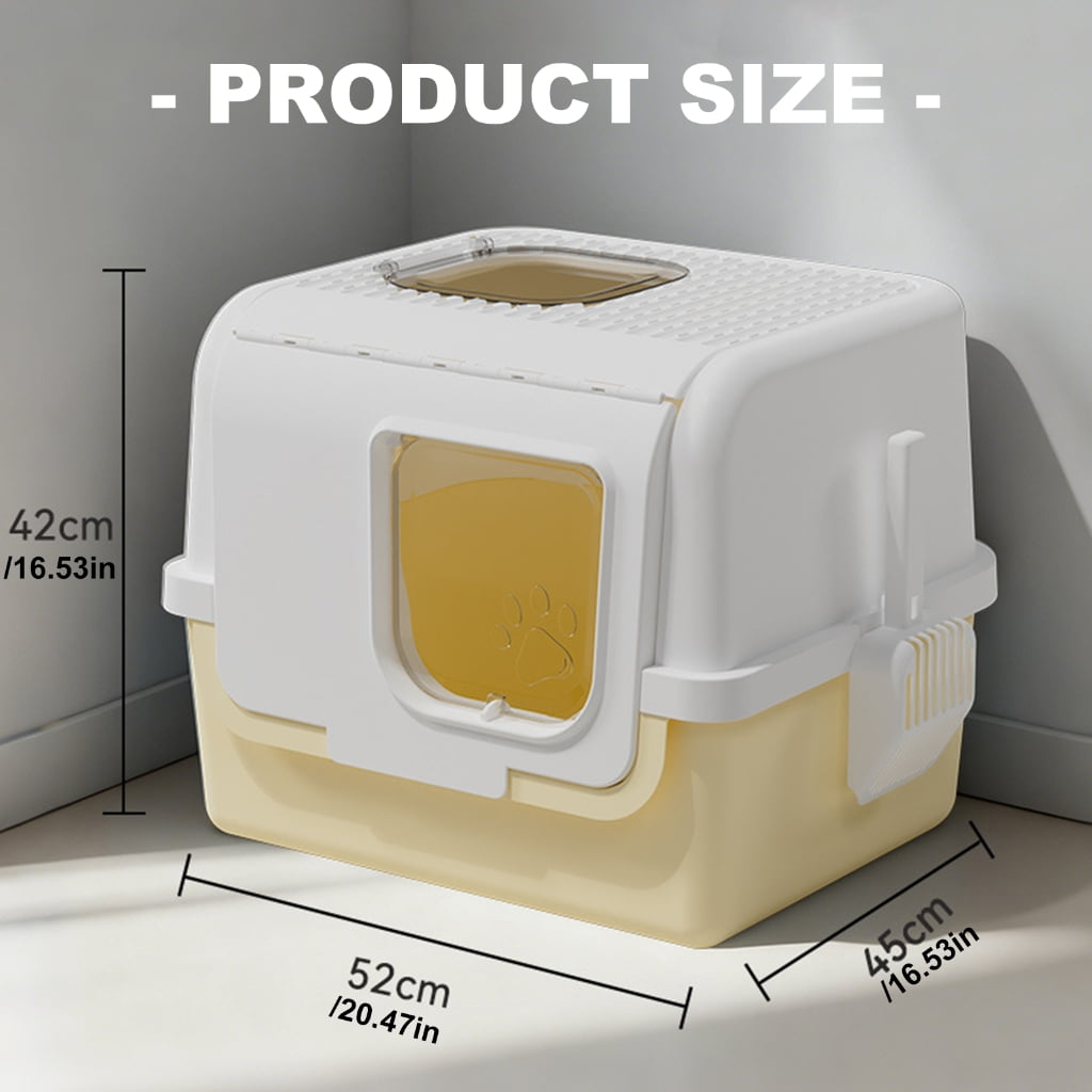 Miiottaa Multi Purpose, Efficient and Comfortable Cats Box, Cats Litter Box With Floating Fleece Removal, Proof Fully Enclosed Oversized Cats Toilet