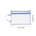 thumbnail image 3 of Bolsa de malla de gran capacidad con diseño de doble capa transparente: estuche con cremallera para organizar tareas, exámenes y documentos con asa., 3 of 6