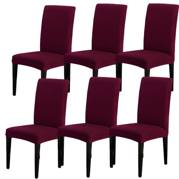 Set de 6 fundas para sillas de comedor SearchI, color rojo vino