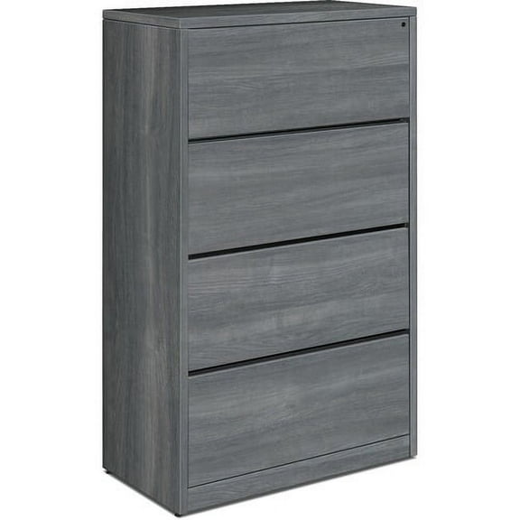 HON 10500 Series Lateral File 36" x 20" x 59.1" x 1.1" - 4 x File Drawer(s) - Square Edge - Material: Wood, Thermofused Laminate (TFL), Particleboard - Finish: Sterling Ash Laminate