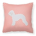 thumbnail image 2 of Carolines Treasures BB3694PW1818 Bedlington Terrier Checkerboard Blue Fabric Decorative Pillow, 2 of 5