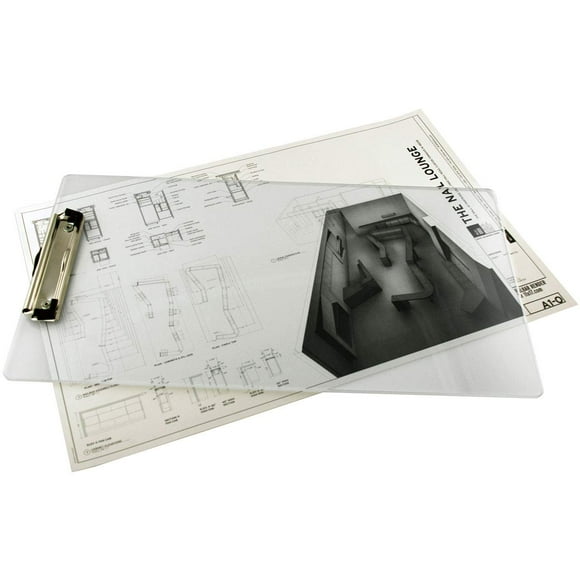 Ruby Paulina 8.5" x 14" Clipboard Acrylic with 4" Low Profile Clip, Clear (344100)