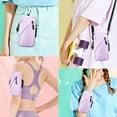 thumbnail image 3 of Cell Phone Holder for Walking, Running, Arm Band for Phone, Cell Phone Purse, Cross Body Phone Bag, Phone Holster, Cell Phone Carrier for Men Women, Phone Pouch (Purple), 3 of 14