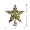thumbnail image 4 of Northlight 11.5" Pre-Lit Gold Glittered Star Christmas Tree Topper - Multi Color Lights, 4 of 4