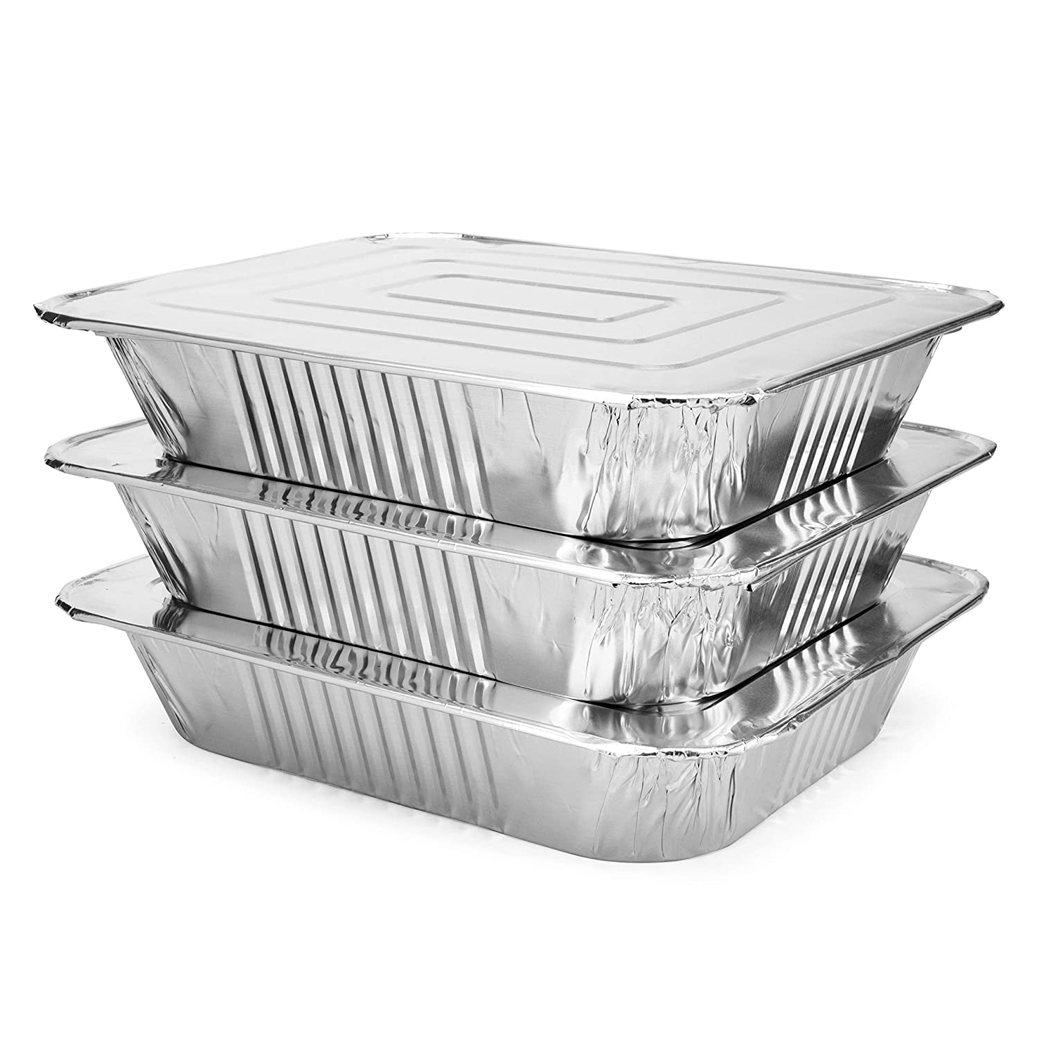Foil Pan Holder – Aluminum Baking Dish Carrier – Potluck Party Travel Set -  4-Pieces - Black
