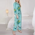 thumbnail image 4 of Bingfone Womens Pajama Sets Travelling On Airplane Print,Long Sleeve Loungewear Pajamas Set-Medium, 4 of 9