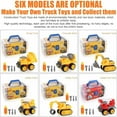 thumbnail image 5 of SHANNA Multi-Mode Demolition Dump Truck Truck Car Toy Ladder Truck and Crane BPA Free, 3-12 Years Boy Birthday Christmas Gift (Orange -Mixing truck), 5 of 5