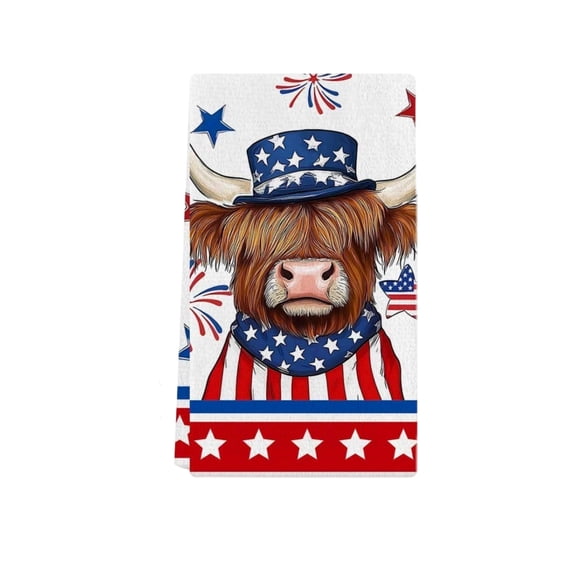 A Patriotic Themed Kitchen Towel Highly Absorbent For Independence Day Cooking And Baking