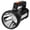 Black Body-White Light, variant on Hunting Friends Super Bright Handheld LED Spotlight Flashlight, Powerful USB Rechargeable Searchlight, Waterproof Portable Tactical Torch with Side Floodlight, 6 Light Modes