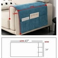 thumbnail image 2 of SUSIELADY Chenille Sofa Armrest Covers with Storage Pockets, Non Slip Couch Arm Covers Organizer for Remote Control and Phone, Furniture Protector Armchair Covers, 24" x 43", Black, 2 of 9