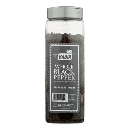 Badia Pepper Whole Black, 16 oz