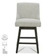 thumbnail image 4 of CHITA 26 inch Fabric Swivel Upholstered Counter Height Bar Stools with Full Back, Set of 2, Ivory White, 4 of 12