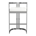 thumbnail image 3 of Butler Specialty Company Clarence Faux Leather 28" Barstool - Nickel Plated, 3 of 6