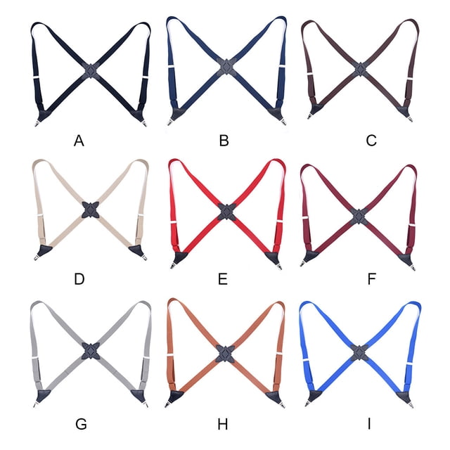 ziyahi Bretelles en Polyester pour Hommes et Femmes, Remplacement à la Mode, Bretelles de Dos Élastiques Réglables avec 2 Clips Rouge