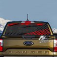 thumbnail image 3 of Rear Window Decal for Trucks – Grunge Red 65 x 20 Inches, Weatherproof Perforated Vinyl See-Through Graphic, Fits Most Pickup Trucks & SUVs, 3 of 7