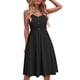 thumbnail image 2 of Vestido casual de color sólido con cuello en V sin mangas con tirantes en la playa de verano con botones a la moda para mujer Pompotops  ghjkhdj6791, 2 of 6