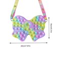 thumbnail image 2 of Juguete Sensorial De Burbujas De Empuje, Nudo De Lazo, Bolso De Hombro De Pavo Real, Monedero, Juguetes Para Aliviar El Estrés, Juguete De Descompresión De Silicona Para Niños Y Adultos Vogacara AP006311-01, 2 of 6