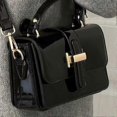 thumbnail image 5 of Women Small Texture Shoulder Bag Minority Versatile Hand Bag Fashion Glossy Portable Bag Black Free Size, 5 of 5