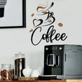 thumbnail image 1 of Tatuaje de pared taza de café etiqueta de la pared granos de café taza de café arte fuente etiqueta de la pared cocina comedor decoración de la pared A, 1 of 7
