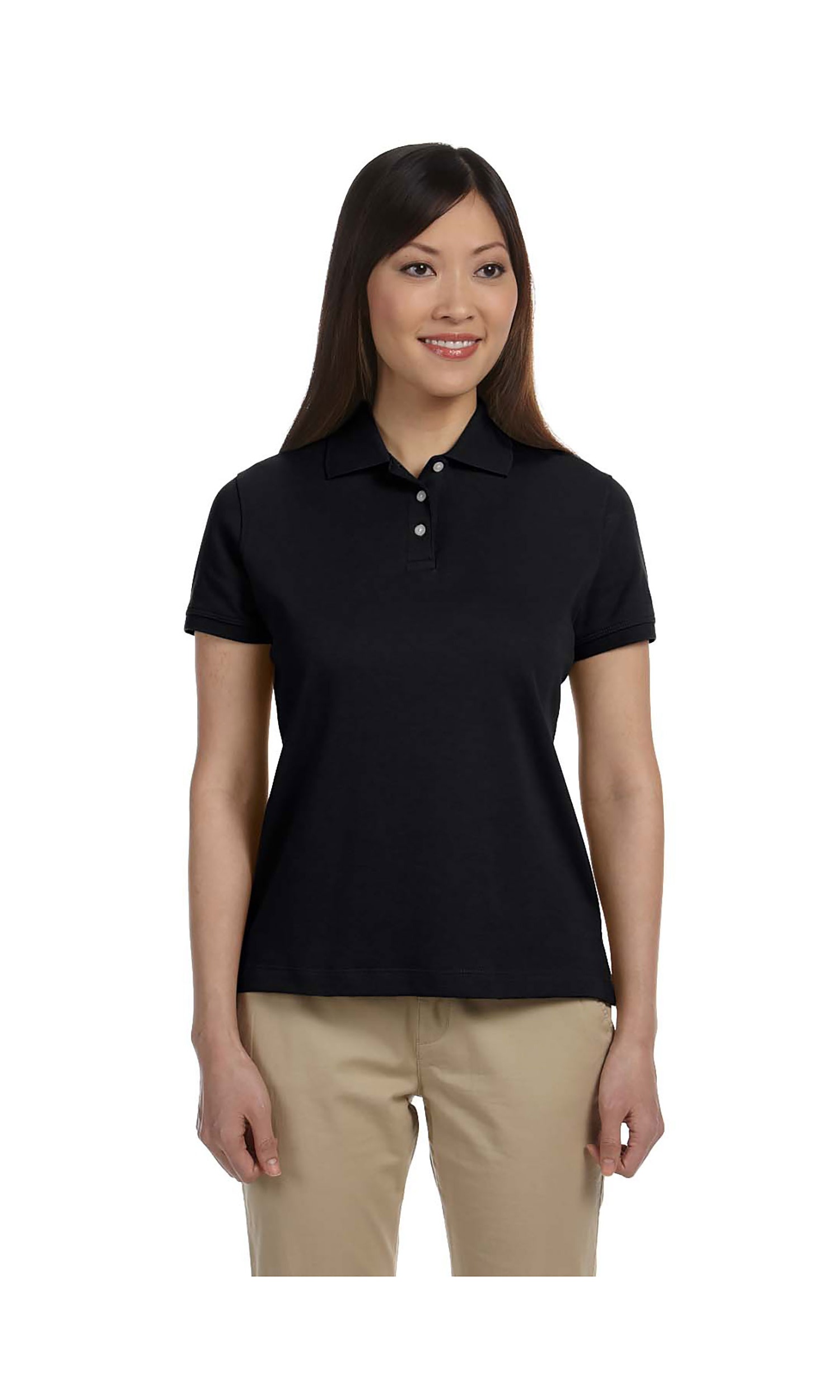 Devon & Jones Women's Solid Perfect Polo Shirt, Style D140SW