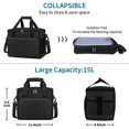 thumbnail image 3 of Insulated Lunch Bag for Men and Women Leakproof Lunch Box, Freezable Lunch Organizer Reusable, Black 15L, 3 of 6