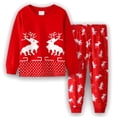 thumbnail image 1 of Conjuntos de pijamas de algodón para niños y niñas, ropa de dormir de primavera y otoño para Navidad, 1 of 4