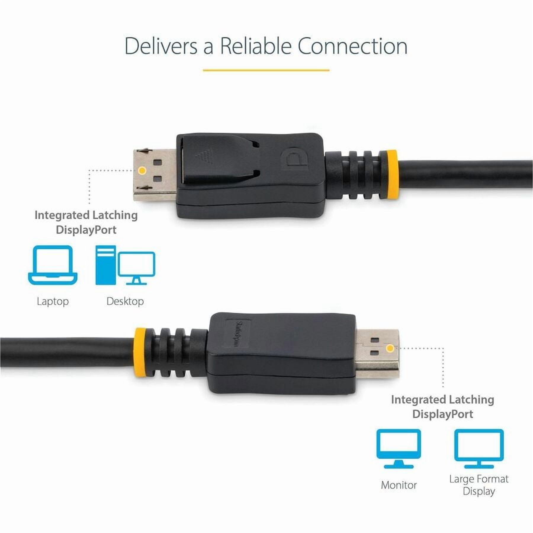 StarTech.com 10-Pack 15ft (4.6m) DisplayPort 1.2 Cable, 4K x 2K UHD VESA Certified DP Cable, DP Cord for Monitor, Latching Connectors