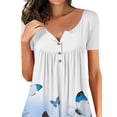 thumbnail image 3 of DYMADE Women Short Sleeve Casual Loose Top Printed T-shirt, 3 of 4