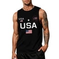 thumbnail image 2 of 250 Anniversary Usa Shirts for Men Usa Independence Day 4th Of July Tank Tops American Flag Graphic Sleeveless Patriotic Tee We the People Crew-Neck Tops,Black 3XL, 2 of 4