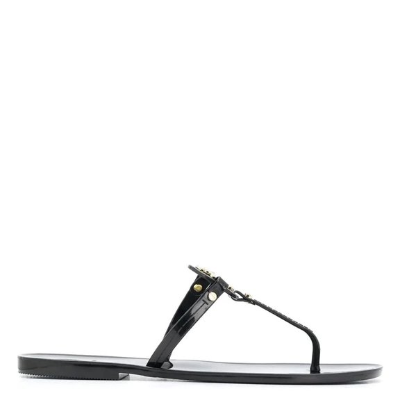 Tory Burch Women's Mini Miller Flat Thong Perfect Black Sandal - 6M