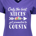thumbnail image 4 of Inktastic Only the Best Nieces Get Promoted to Cousin Women's V-Neck T-Shirt, 4 of 5