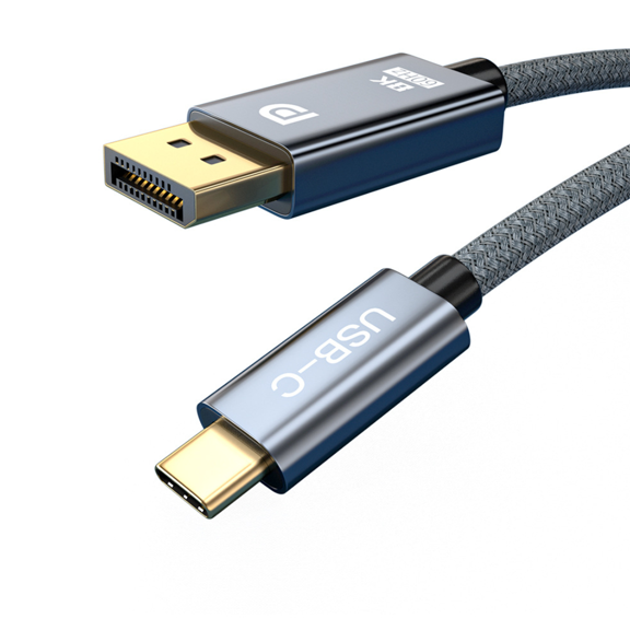 USB C to DisplayPort 1.4 Cable 6.6ft. 8K@60Hz 4K@240Hz Thunderbolt 4/3 to DisplayPort Cord USB C to DP 1.4 32.4 Gbps Alu Braided Compatible with MacBook Pro/Air, iPad, Mac Mini, Galaxy, XPS 15