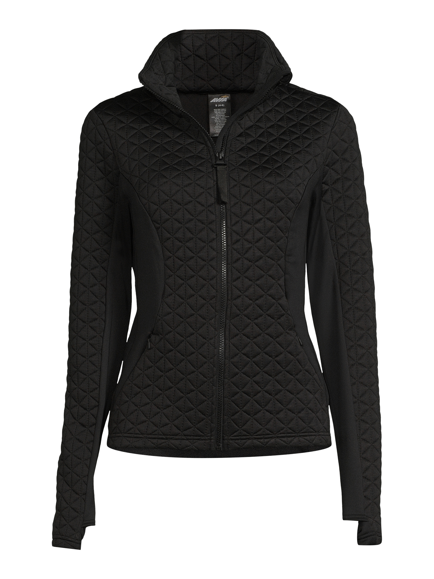 Avia Women's Quilted Jacket With Thumbholes - Walmart.com