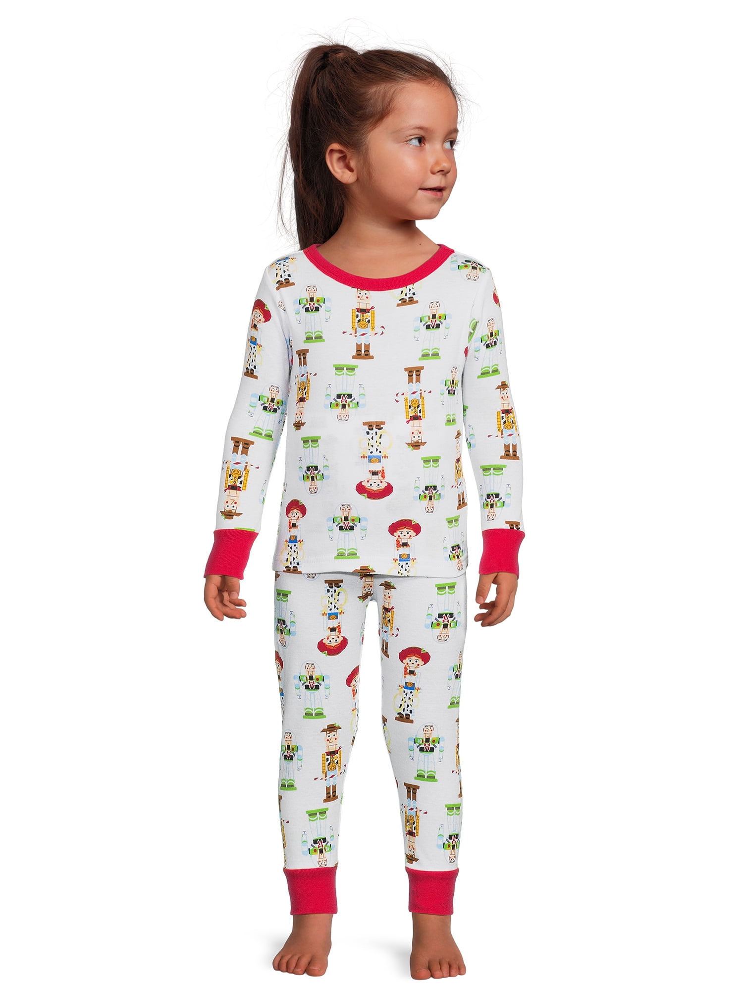 Disney Pixar Toy Story Toddler Unisex Long Sleeve Top and Pants, 2-Piece Pajama Set, Sizes 12M-5T