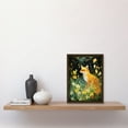 thumbnail image 2 of Fox Dream Floral Yellow Oil Painting Orange White Dreamscape of Lily Flowers in Spring Artwork Framed Wall Art Print A4, 2 of 5