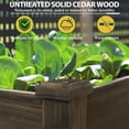 thumbnail image 2 of VEIKOUS 72.4"H Raised Garden Bed, Cedar Wood 6.8 Cu Ft Elevated Planter Box for Vegetables, Flowers, Herbs w/Drainage Holes, Rustic, 2 of 9