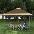 thumbnail image 2 of Ladcaser 12'x12' Pop-up Gazebo Outside Patio Gazebo Outdoor Gazebo Canopy Patio Tent Backyard Canopy with 3 Adjustable Height and 144 Square ft of Shade, 2 of 7
