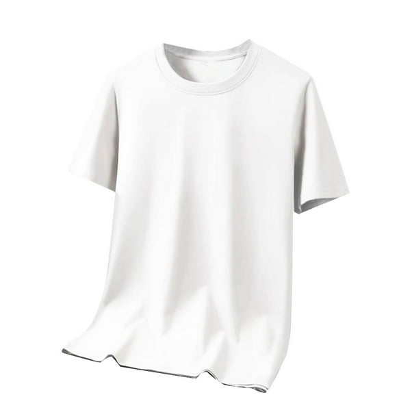 Vente de Chemises pour Hommes! T-Shirt Col Rond Sans Transpiration Grande Taille Manches Courtes Été Basique Ajusté Gym pour Entraînement Yoga