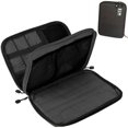 thumbnail image 1 of Data Cable Hard Drive Storage Bag, Cable Electronics Accessories Pocket Travel Organizer Case for Mobile Phone, Cable, Hard Drive, USB Sticks, SD Cards BLACK, 1 of 8