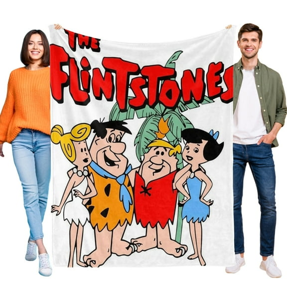 Throw Blanket for The Flintstones Soft Warm Bed Couch Flannel Blanket for Kids Girls Boys Gifts Home Decor 30x40 Inch
