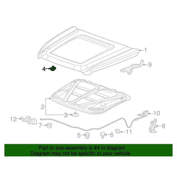 GM 22755704 Bumper-Hood Frt Ctr