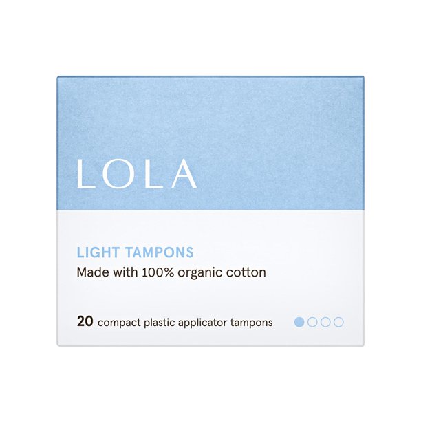 LOLA Light Tampons, Compact Plastic Applicator, 20 Count