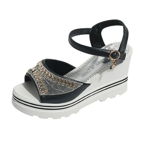 

Womens Sandals Pumps Platform Gladiator Wedges Crystal Toe Shoes